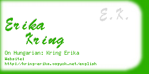 erika kring business card